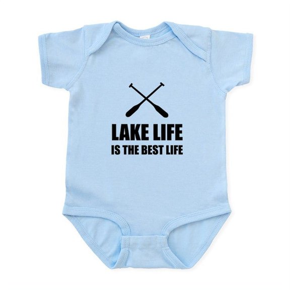 CafePress - Lake Life Best Life Body Suit - Baby Light Bodysuit, Size Newborn - 24 Months
