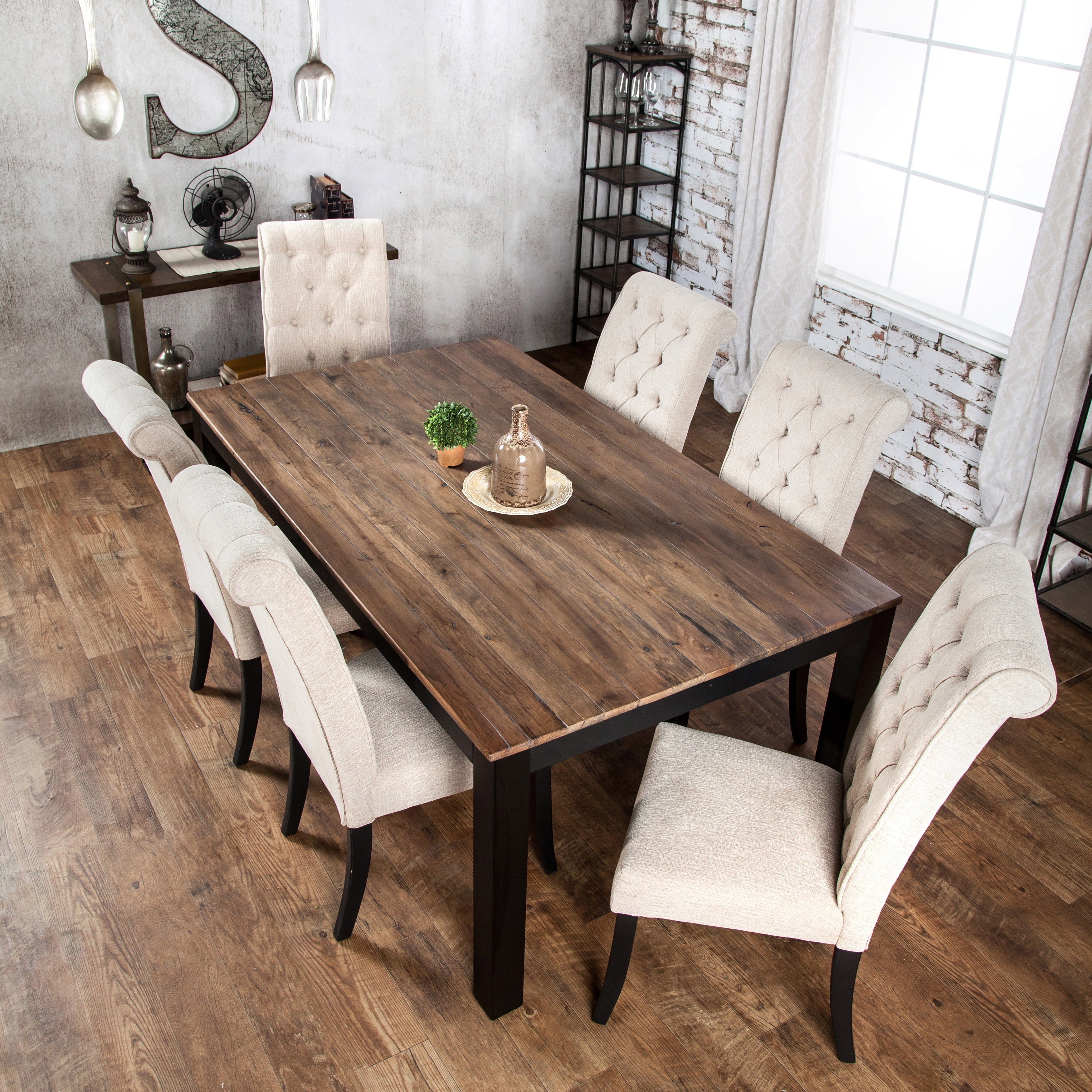 Furniture Of America Sheila Rustic Two Tone Dining Table