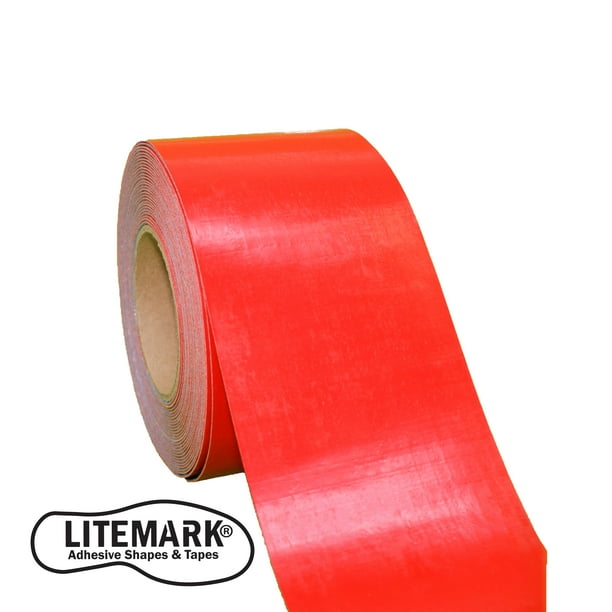 Easy Clean Red Heavy Duty Floor Marking Tape Warehouse Concrete