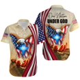 thumbnail image 2 of Camisetas americanas de una nación bajo Dios para hombre, camisetas hawaianas con botones de manga corta y estampado 3D de la bandera patriótica de Jesús, 2 of 5