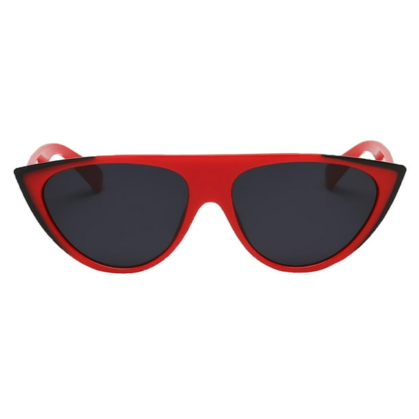Gafas de terre de gato para mujer Lentes de gradiente clásico Tonos de moda vintage Gafas tamaño 400 , marco rojo y lente gris negro, se describe BLESIY Gafas de sol de la moda de las mujeres