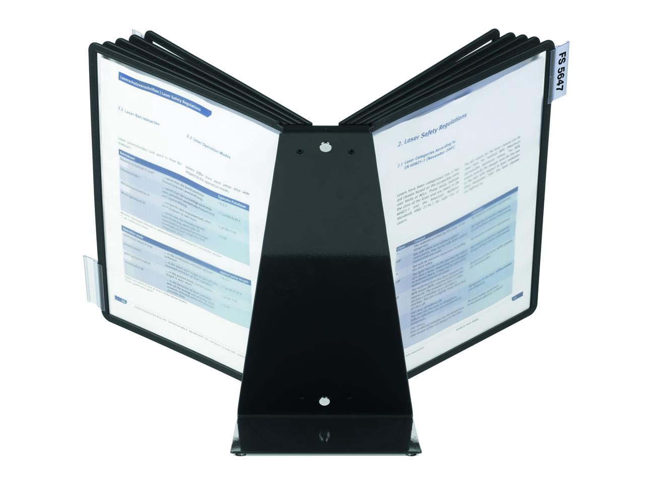 DURABLE VARIO 10-Compartment Desktop Organizers with Metal Desk Stand, Black