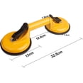 thumbnail image 1 of 2 x Aluminio Doble Ventosa para Vidrio 100kg Capacidad 120mm Amarillo, 1 of 2