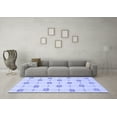 thumbnail image 3 of Ahgly Company Machine Washable Indoor Rectangle Solid Blue Modern Area Rugs, 6' x 9', 3 of 4