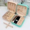 thumbnail image 4 of Portable Jewelry Box Jewelry Organizer Display Travel Jewelry Case Boxes Jewelry Leather Storage Zipper Jewelers Jewelry Box 15 10x10x5cm, 4 of 5
