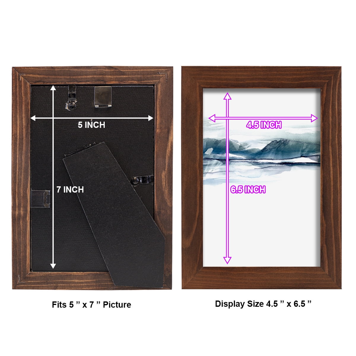 Stark Horizon I - Framed Print w/glass - Chestnut