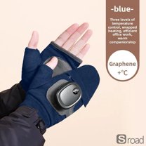 Rechargeable Heated Gloves With Smart Touchscreen, Magnetic Flip Cover For Motorcycle Riding, Winter Outdoor 3 Heat Settings Hand Warmer Gloves