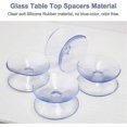 thumbnail image 4 of 10pcs Double Sided Suction Cups Slip-proof Double Sided Sucker Pads Transparent Table Spacers For Glass Table TopGift, 4 of 5