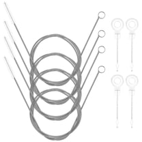 HEMOTON 4 Set Snakes Pipe Cleaning Brush Drain Cleaning Unclog Drain 200.00X0.20X0.20CM