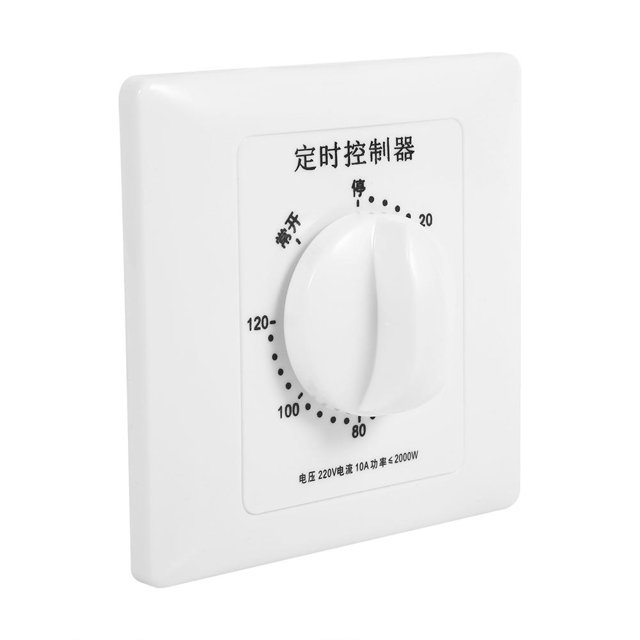 Greensen AC 220V 30/60/120 Min High Power Pump Timer Mechanical Time Switch Countdown Control 86 Panel, Timer Switch Control, Timer switch