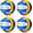 Blue, Yellow, White, variant on 4 Pieces Official Size 5 Volleyballs for Indoor/Outdoor Use, Perfect for Beginner to Adult, with Charity Donation Benefits