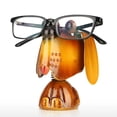 thumbnail image 3 of Golden Iron Handcrafted Dog-Shaped Eyeglass Stand with Spring Wobble Head - Decorative Sunglass Display Rack for Desk, Children's Room Decoration, and Charming Gift for Girlfriend - Stable Base,, 3 of 7