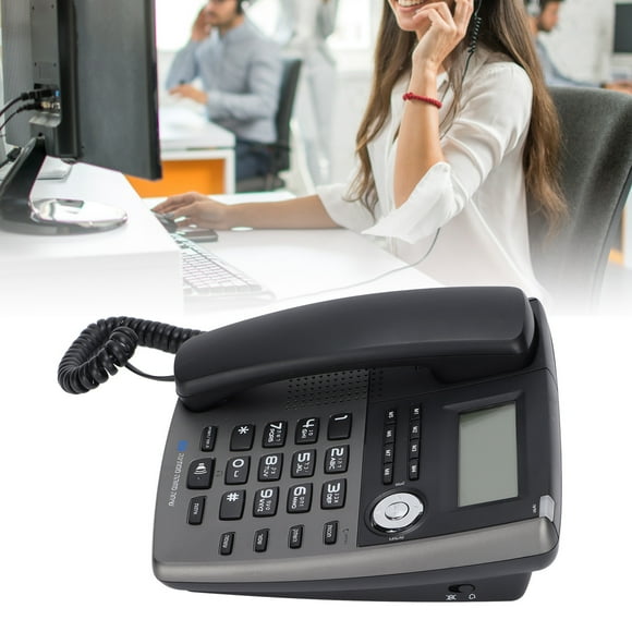Desktop Wired Telephone, Simple Operation DND Function Corded Phone with Speakerphone for Office for Home