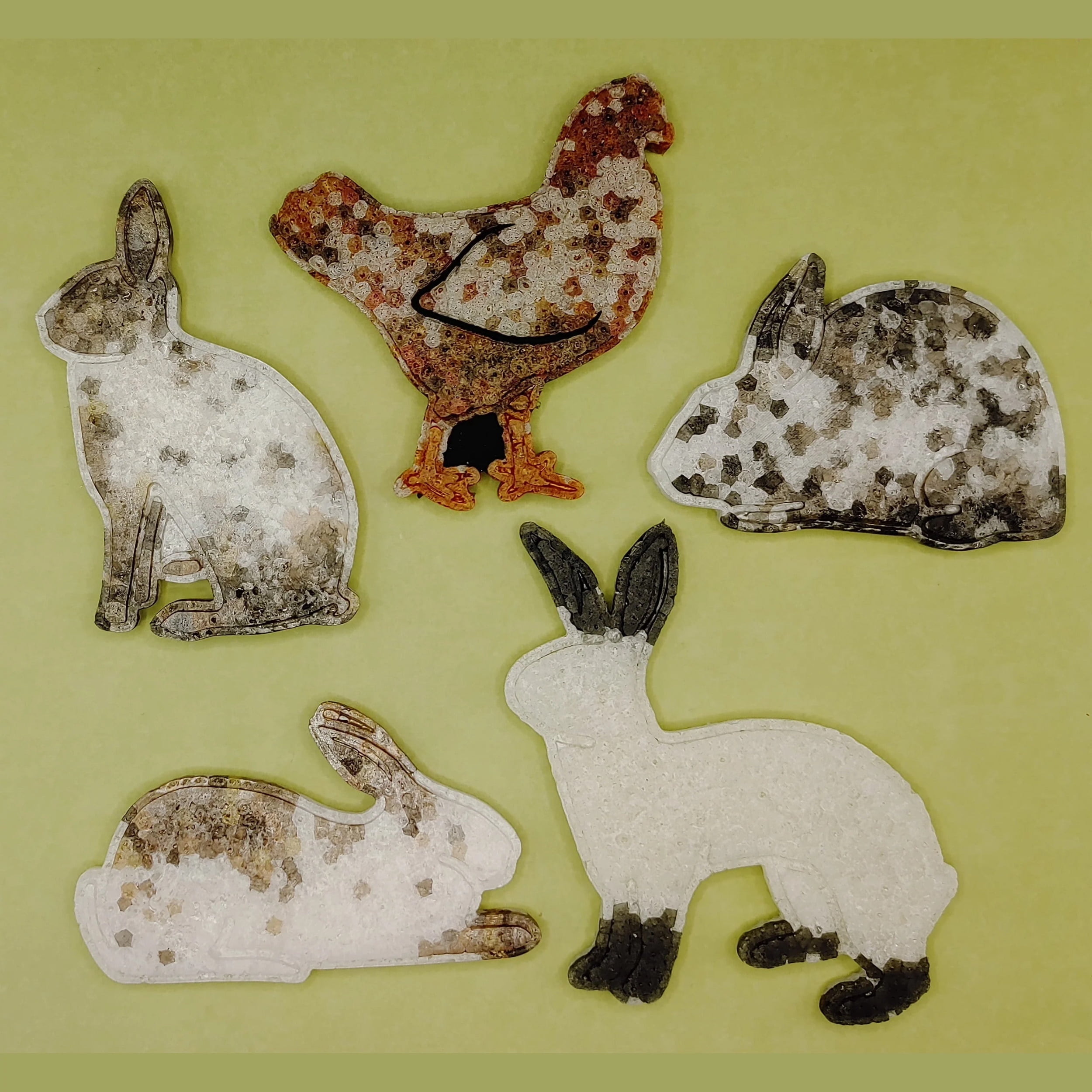 show rabbit - cylindrical type - silicone freshie mold