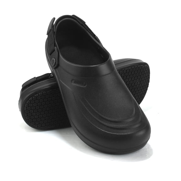 Jacata Men's Comfort EVA Clogs Slip Resistant Work Shoes (Black)