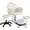 White, variant on KIGOTY Pedicure Chair with Stool Massage Foot Bath, 360 Degree Swivel Foot Spa Chair, Hydraulic Pedicure Chair for Massage Shop, Pedicure Shop, Beauty Salons, Spa, Gray