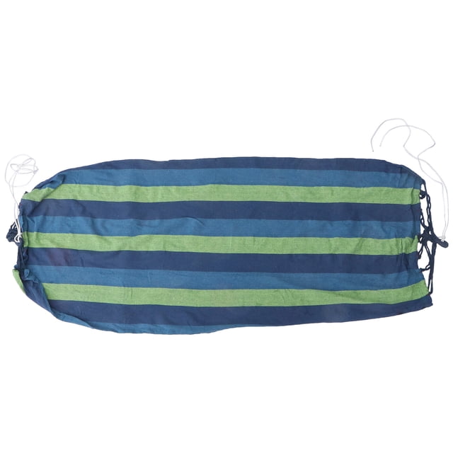 Fashion Canvas Hammock for Outdoor Camping with Rainbow Design Blue Color Perfect for Relaxing 55 Inches Wide