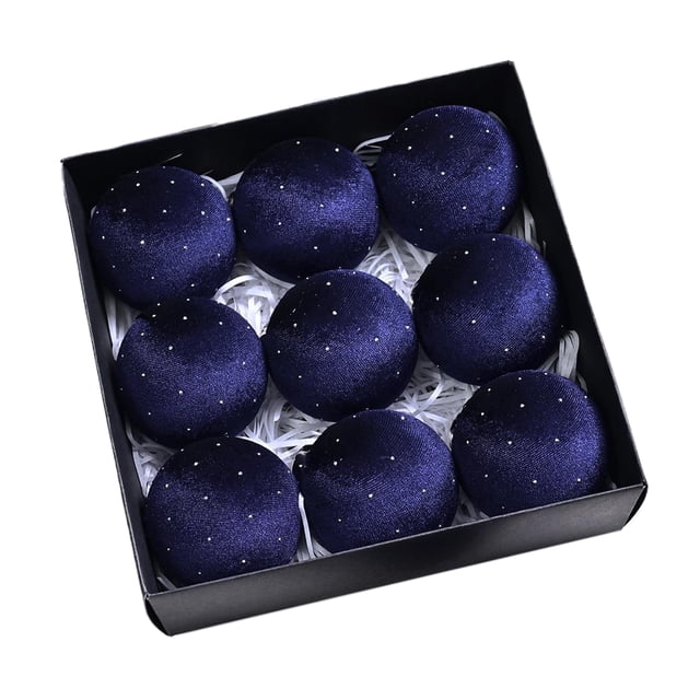 Wosthever Juego de bolas de plástico para adornos navideños, decoración para árbol, bombillas colgantes decorativas para fiestas. Kits de decoración para fiestas azul