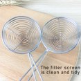 thumbnail image 1 of justharion Stainless Steel Strainers Oval Hand Type Silicone Handle Anti-slip Washable Reusable Storaging Hook Colander Kitchen Sifters, 1 of 6