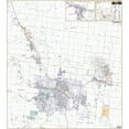 thumbnail image 1 of Univarsal 911844014001-52.5x58.5-RAW 52.5 x 58.5 in. Rapid City, South Dakota Wall Map - Rail-Walnut Molding, 1 of 1