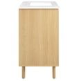 thumbnail image 3 of Calla 36" Perforated Metal Bathroom Vanity in White Oak, 3 of 11