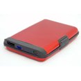 thumbnail image 1 of Charging Wallet Battery Power Bank - Aluminum RFID Blocking Phone Recharge Wallet - Red, 1 of 4