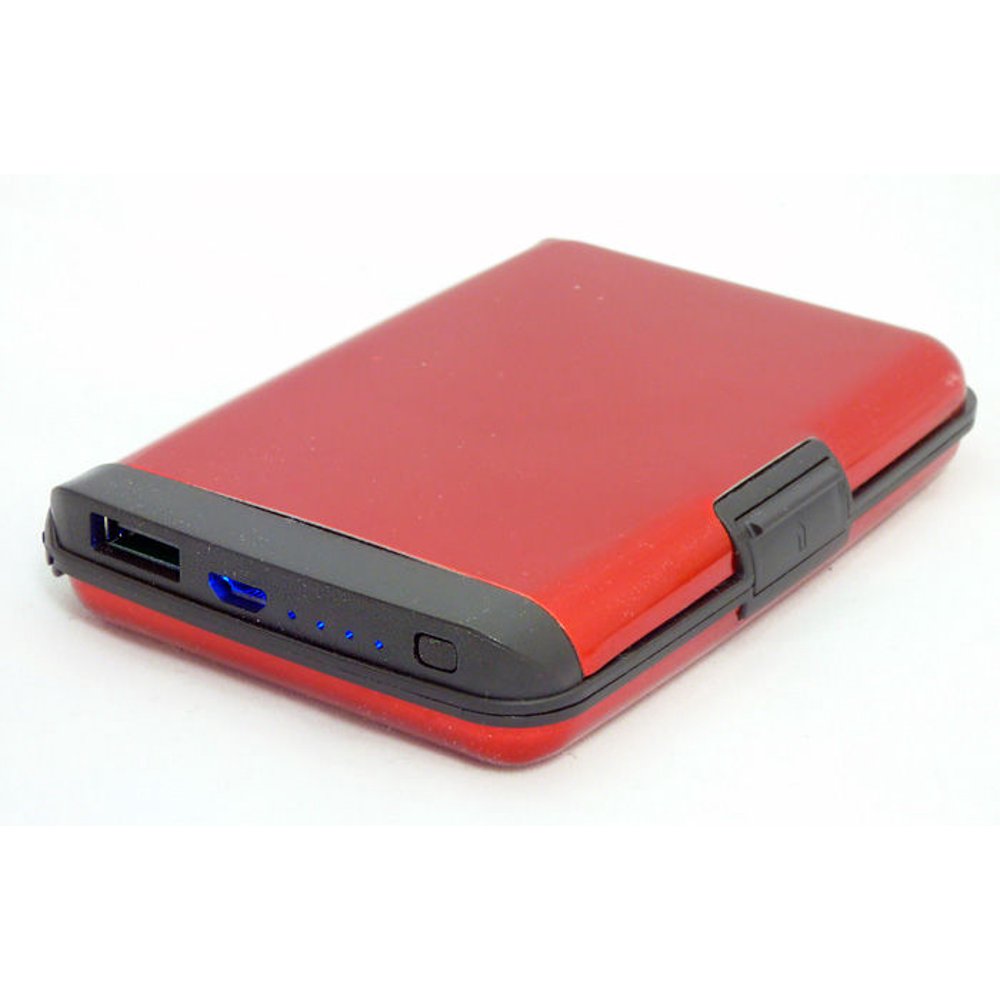 Charging Wallet Battery Power Bank Aluminum RFID Blocking Phone