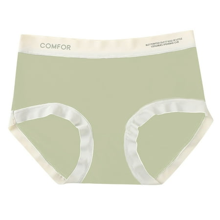 DondPO Womens Underwear Women s Thin Ice Silk Mid Waist Polylactic Crotch Comfortable Breathable Japanese Sweet Girl Briefs Womens Sexy Underwear Seamless Underwear For Women Green L Clearance