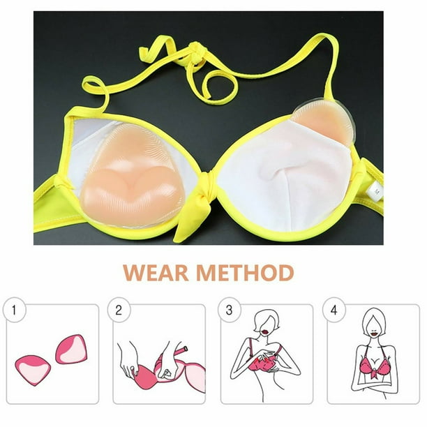 1 Pair Breast Inserts Silicone Waterproof Enhancers Gel Push Up Bra Padding  Bust Enhancer Women Bikini Insert Bra 