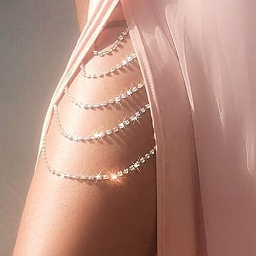 Boho Crystal Leg Chains Rhinestone Body Chain Rave Party Thigh Chain Body Jewelry Accessories for Women and Girls Walmart