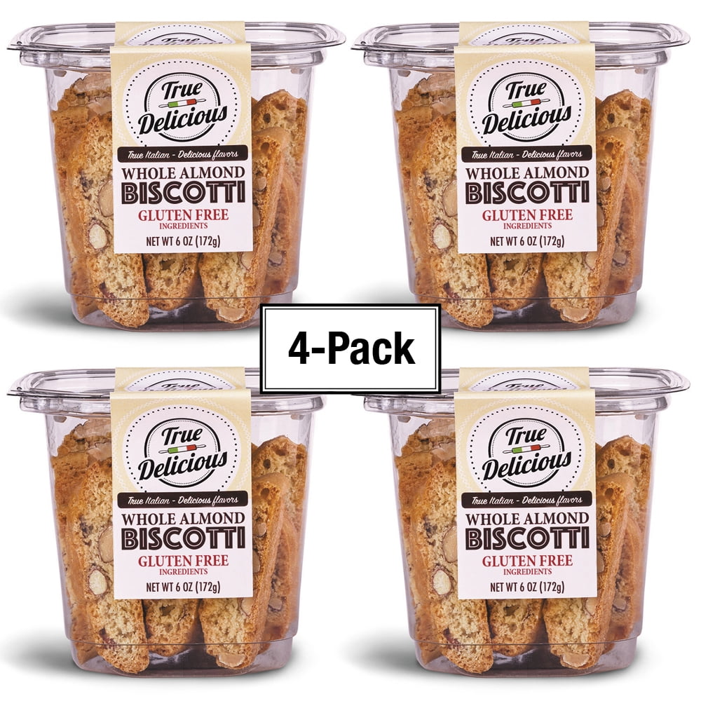 True Delicious Gluten Free Almond Biscotti, Artisanal Italian Cookies