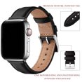 thumbnail image 3 of WFEAGL Apple Watch Series Genuine Leather Replacement Band 38mm 40mm 41mm Black/Silver, 3 of 8