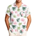 thumbnail image 2 of Cllios Mens Hawaiian Shirts Big and Tall Tropical Graphic Aloha Tops Loose Fit Cuban Collared Short Sleeve T-shirts Cotton Button Down Bowling Shirts S-5XL, 2 of 6