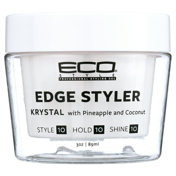 Eco Style Edge Styler Krystal Gel with Pineapple and Coconut 8 oz., Moisturizing, Unisex