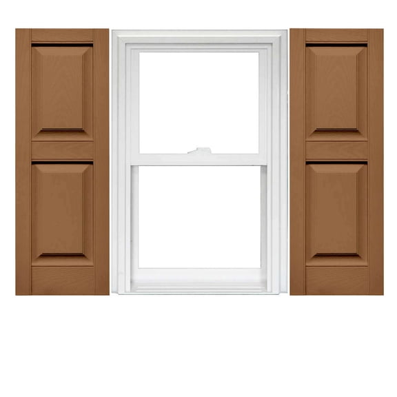 Mid America Raised Panel Vinyl Shutters 12 Inch Width (1 Pair)