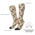 thumbnail image 5 of Picia Women Crew Soft Moisture-wicking Socks Tropical Leaves Flower Pattern Design Cotton Socks, One Size fit All, 5 of 9