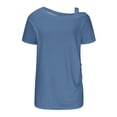 thumbnail image 5 of Fiudx Ofertas y Liquidaciones Blusa con Botones y Manga Corta Halter con Hombros Descubiertos para Mujer, 5 of 5