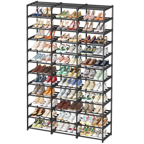 Organizador de metal para zapatos Ekisemio, 190 x 127 x 30 cm, 72 pares