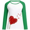 thumbnail image 4 of KIHOUT Chandail en Molleton de Mode pour Femmes Imprimé Saint-Valentin Décontracté Manches Longues Patchwork Col Rond Pull, 4 of 5