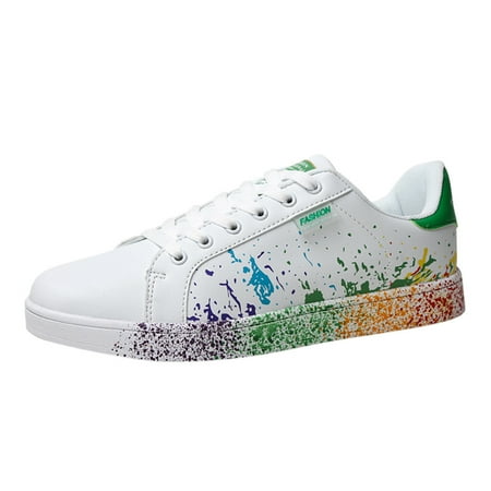 

Medcursor Women s Fashion Couple Colorful White Shoes Mens Sport Board Shoes Sneakers
