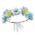 thumbnail image 4 of Diadema de flores, corona de flores para el cabello para , despedida de soltera, novia de playa Estilo E, 4 of 8
