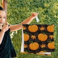 thumbnail image 6 of Cartoon Orange Pumpkin Autumn Hand Towels 2 PCS, Kitchen Towel Ultra Soft and Highly Absorbent,Decorative Fingertip Face Towel for Bathroom Hotel, 28.3"x14.4", 6 of 6