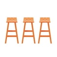 thumbnail image 4 of Costaelm 24" Poly Outdoor Patio Counter Stool (Set of 3), Orange, 4 of 6