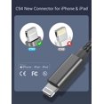 thumbnail image 4 of Quntis USB C to Lightning Cable, 3 Pack 3/6/10ft MFi Certified Nylon Braided Lightning Cord, Compatible with iPhone 15 14 13 12 11 Pro Max Xs Max XR X - Gray, 4 of 6