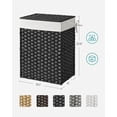 thumbnail image 5 of SONGMICS 90L Laundry Hamper with Lid Folding Laundry Basket Clothes Hamper with Removable Liner for Laundry Room Black, 5 of 8