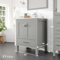 thumbnail image 2 of Eviva London 30"W x 18"D Gray Bathroom Vanity with White Carrara Quartz Countertop and Undermount Porcelain Sink, 2 of 10