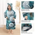 thumbnail image 4 of BZSMCE Wearable Blanket Hoodie Fashion Dandelion Dreams in Cool Hues Home Wear, 4 of 7