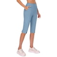 thumbnail image 7 of Hurxie High Waisted Leggings for Women Tummy Control Soft Yoga Pants Womens Gym Workout Running Leggings Light Blue,2XL, 7 of 7