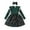 w-Green600360, variant on Hifoo Girls Dress Winter Holiday Party Gown With Snowflake Plaid Pattern Bow Flounce Hem Festive Occasions Casual Stylish Kids Christmas Solid Color O-Neck Dresses