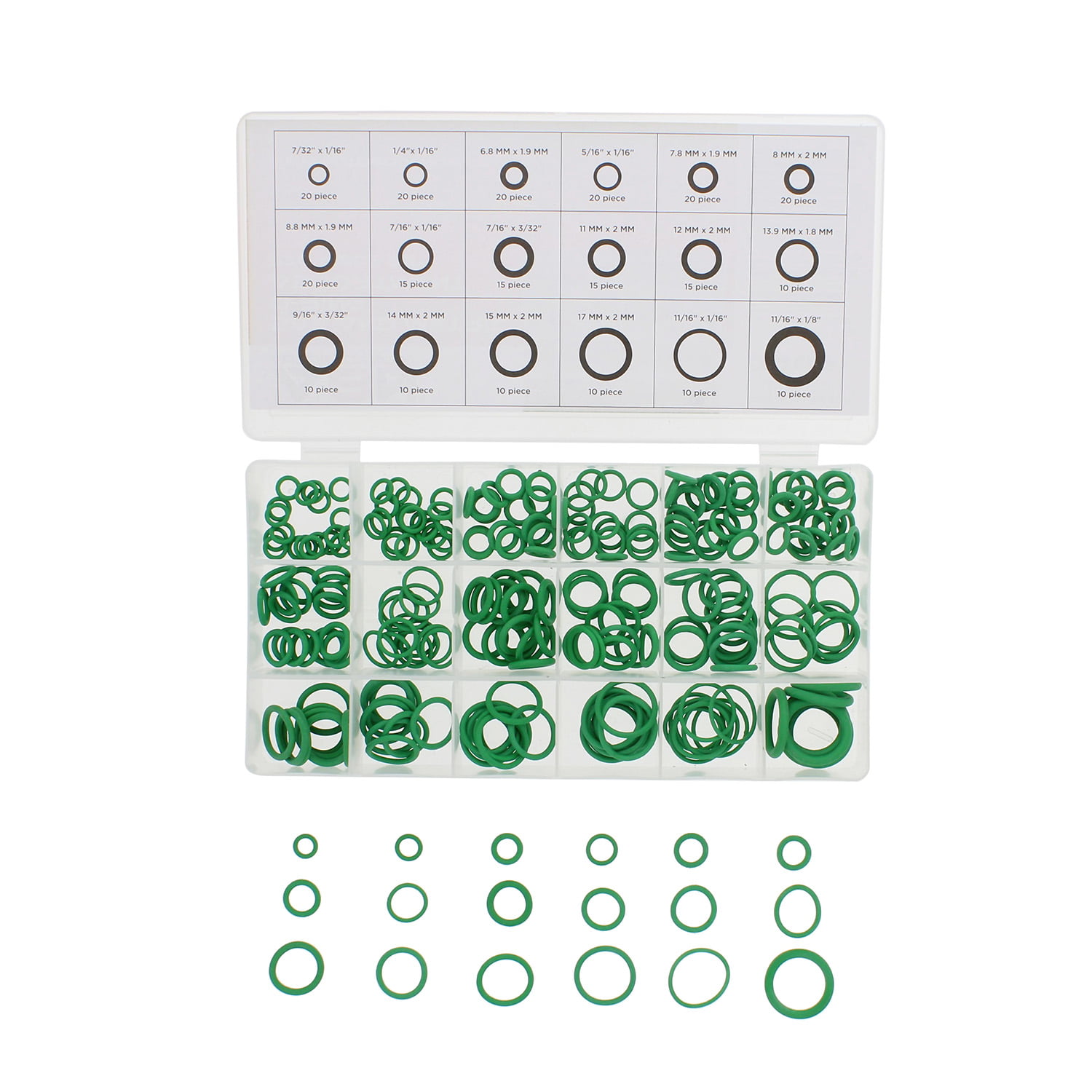 ABN Assorted O Ring Kit - Metric Rubber O Rings Assortment Set, 419 Piece  Assorted O Ring Rubber Washer Set